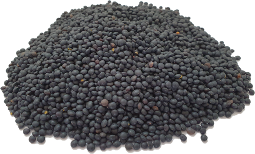 תמונה של עדשים שחורות אורגניות במשקל